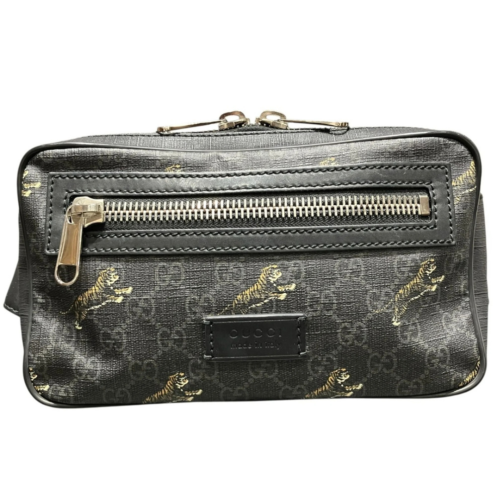 Gucci GUCCI Belt Bag Body GG Supreme Canvas Leather 474293